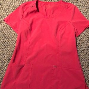 Hot pink scrub top